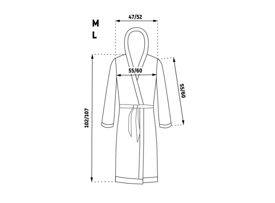 Unisex župan JORDAN - ecru bílý/růžový