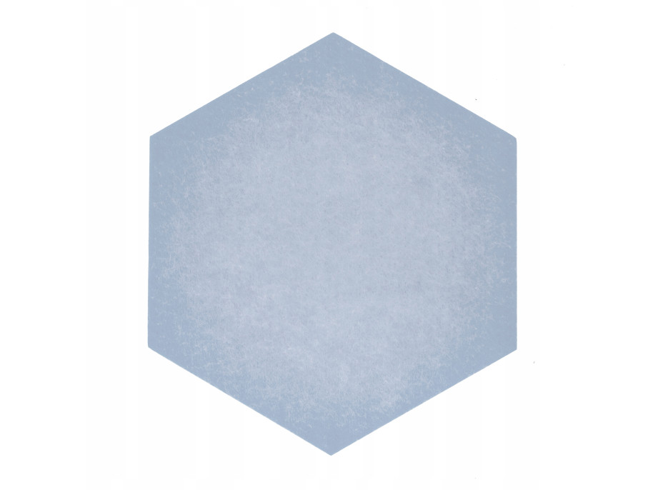 Samolepící filcové panely na zeď HEXAGON - 7 ks - modré