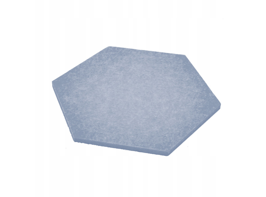Samolepící filcové panely na zeď HEXAGON - 7 ks - modré