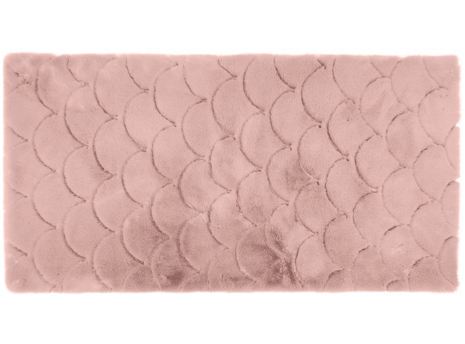 Kusový koberec OSLO TX s vlnami - světle růžový - imitace králičí kožešiny