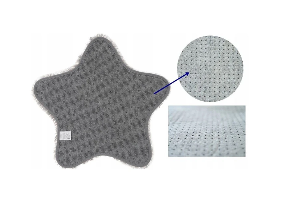 Dětský plyšový koberec SOFT STAR 60x60 cm - hořčicový