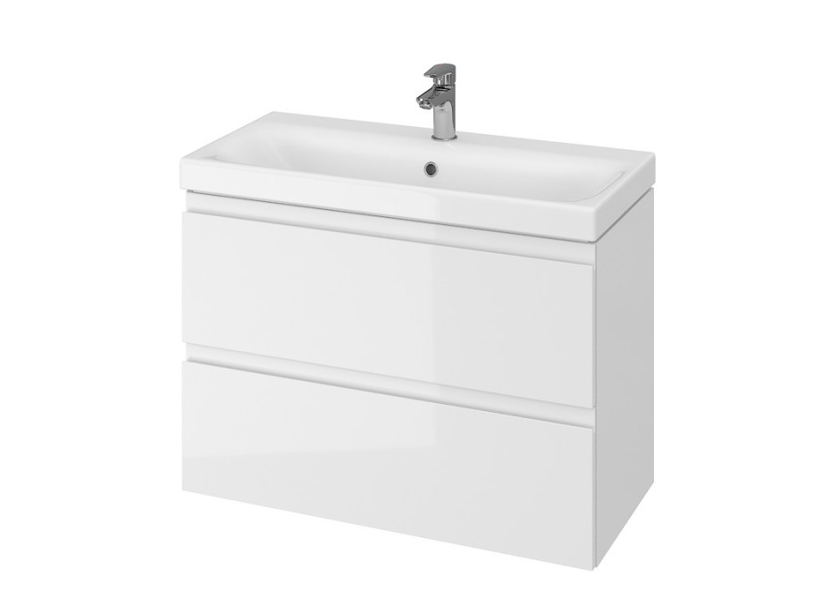 Koupelnová skříňka s umyvadlem CERSANIT - SET MODUO 80 SLIM - BÍLÁ (S801-225-DSM)