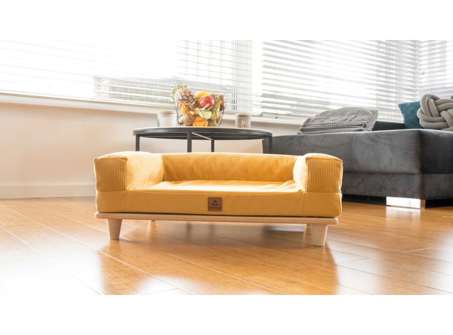 Pohovka pro psy SONIA - hořčicová