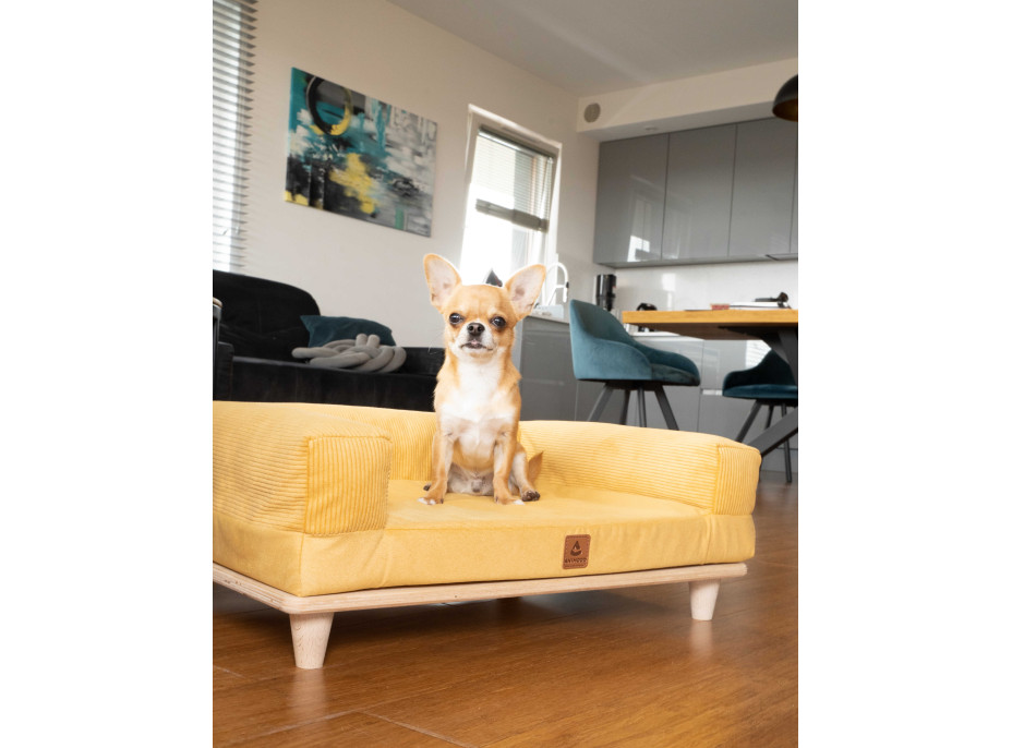 Pohovka pro psy SONIA - hořčicová