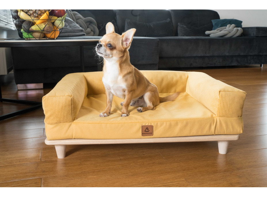 Pohovka pro psy SONIA - hořčicová