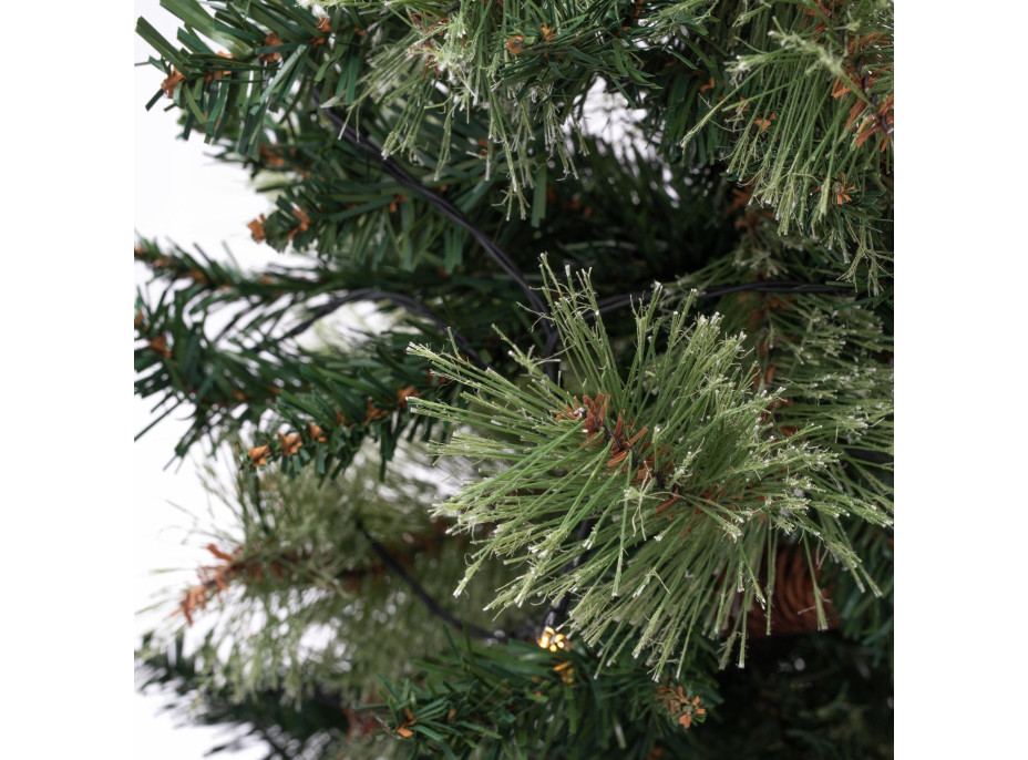 Umělý vánoční stromek s šiškami a LED světýlky - 100 cm