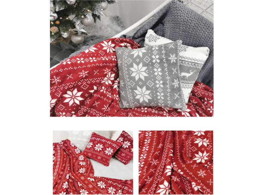 Deka NORDIC 170x200 cm - vánoční vzor - zelená