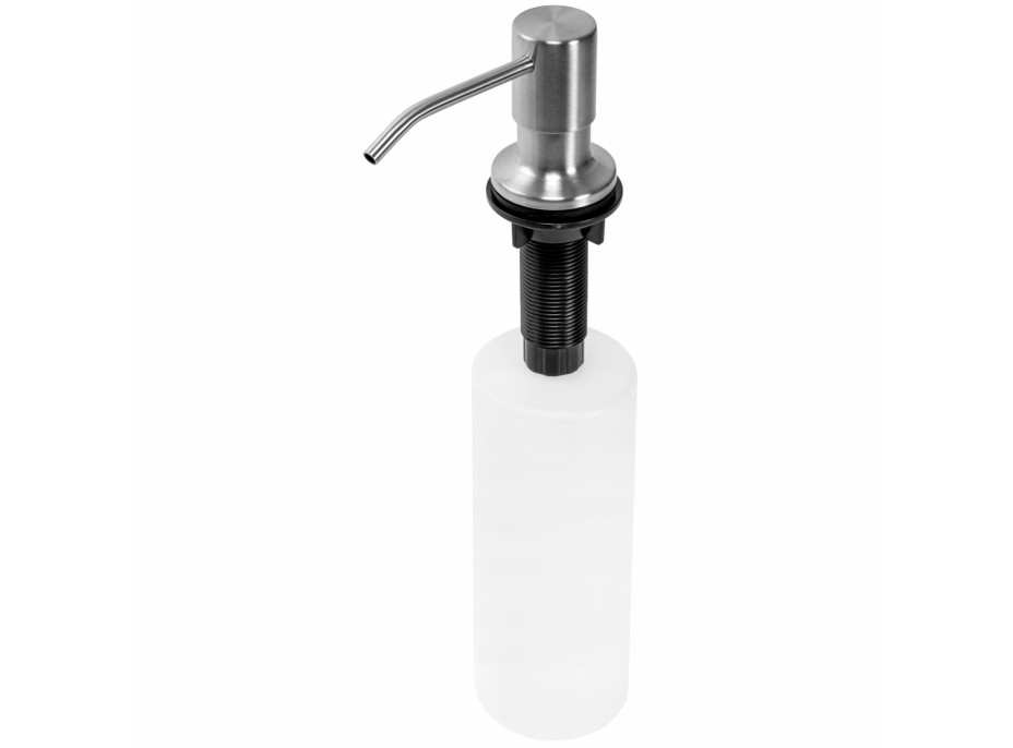 Kulatý dávkovač REA 250 ml k zabudování do dřezu - broušený nikl