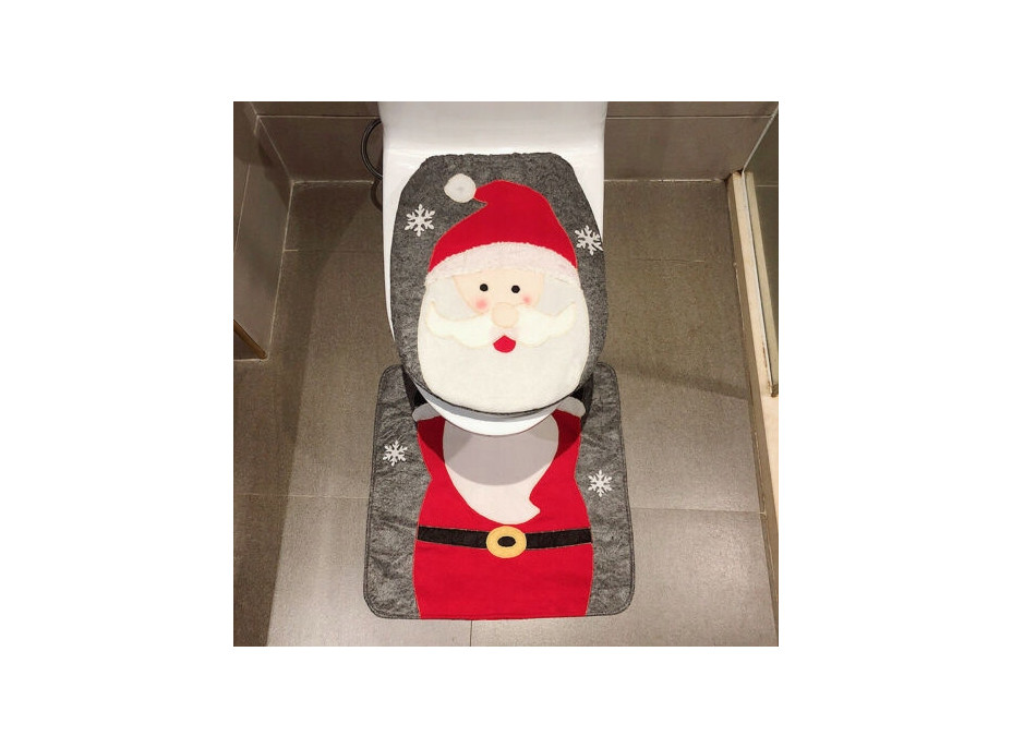 Vánoční dekorativní potah na WC - Santa Claus - 2 dílná sestava