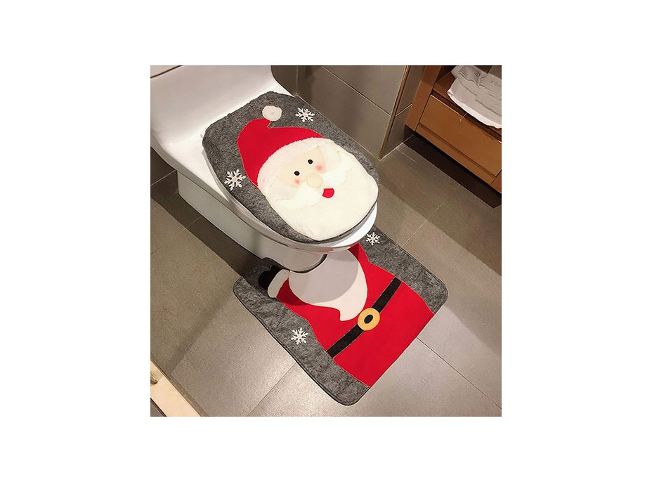 Vánoční dekorativní potah na WC - Santa Claus - 2 dílná sestava
