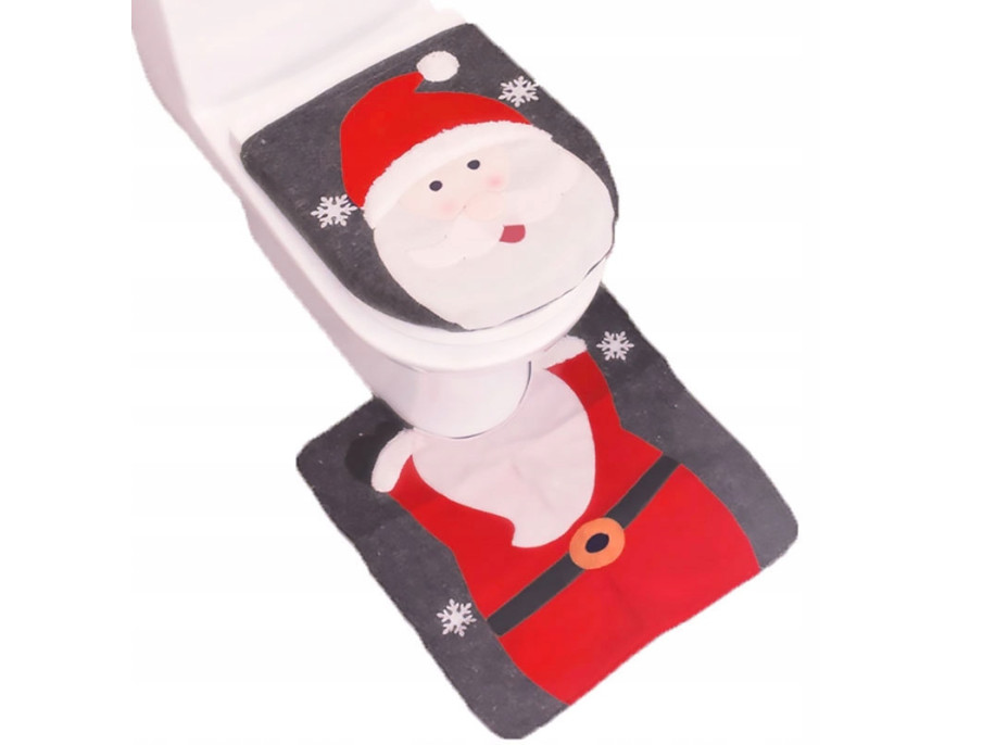 Vánoční dekorativní potah na WC - Santa Claus - 2 dílná sestava