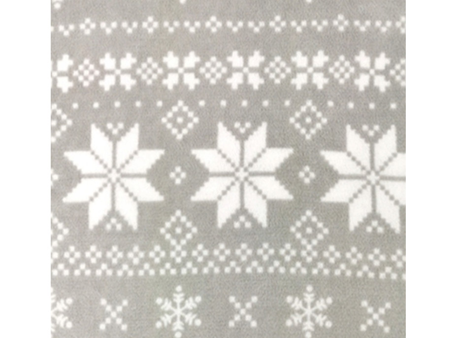 Deka NORDIC 150x200 cm - vánoční vzor - světle šedá