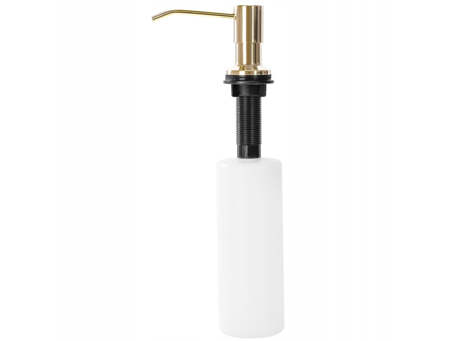 Kulatý dávkovač REA 250 ml k zabudování do dřezu - zlatý