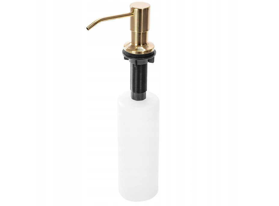 Kulatý dávkovač REA 250 ml k zabudování do dřezu - zlatý