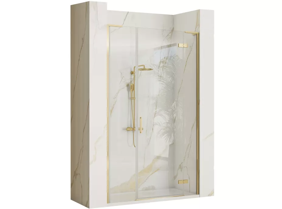 Sprchové dveře REA HUGO 120 cm - broušené zlaté