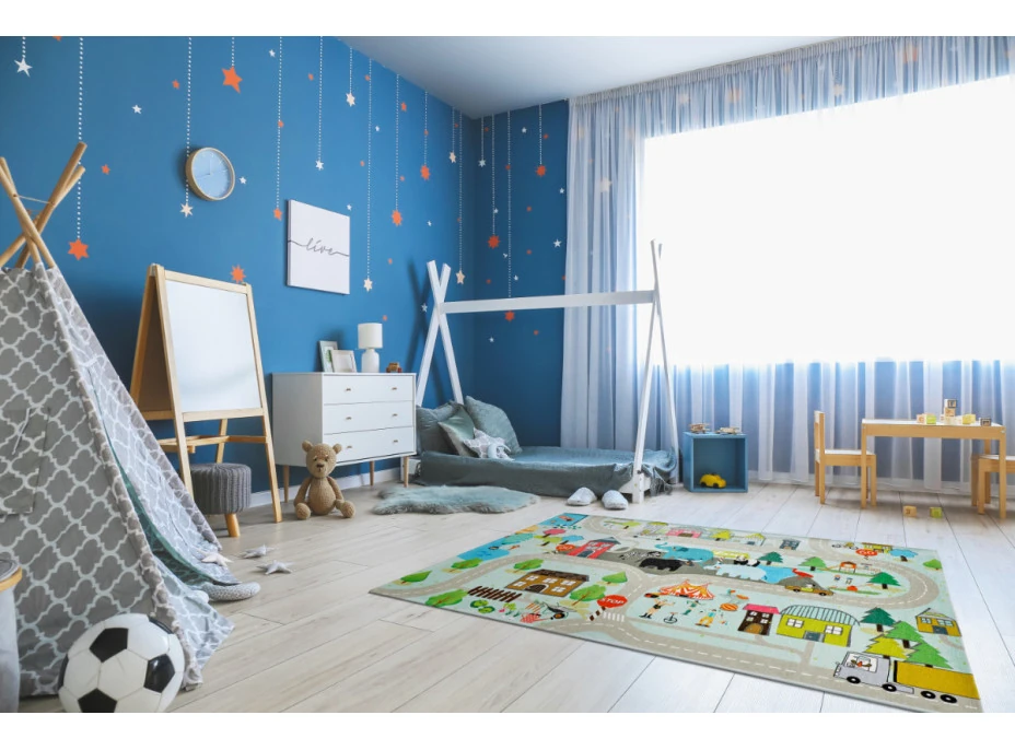 Dětský kusový koberec Torino kids 231 STREET