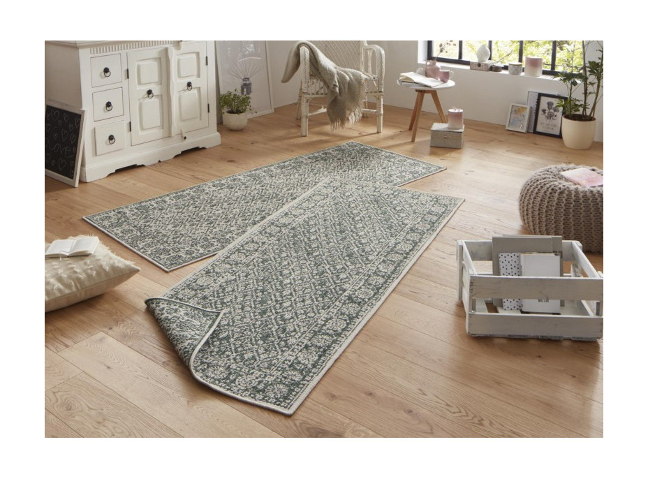 Kusový oboustranný koberec Twin 103115 green creme