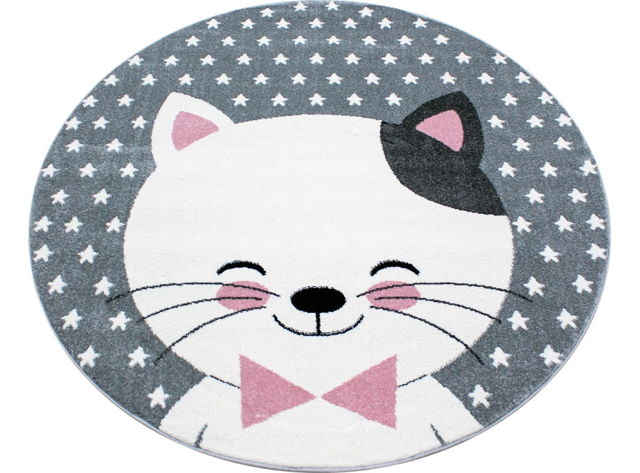 Dětský kusový koberec Kids 550 pink circle