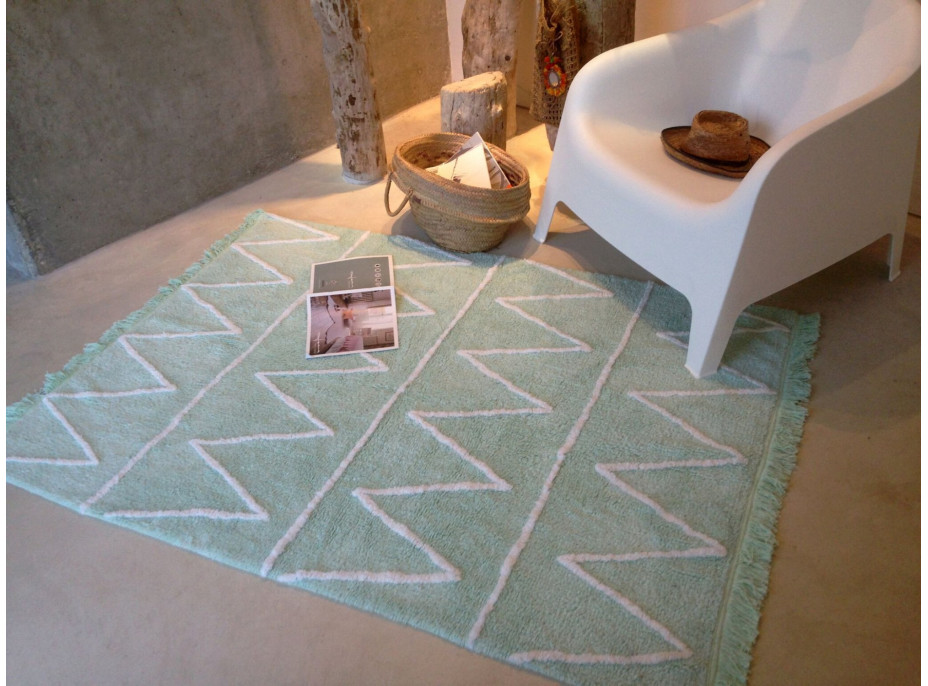 Ručně tkaný kusový koberec Hippy Mint