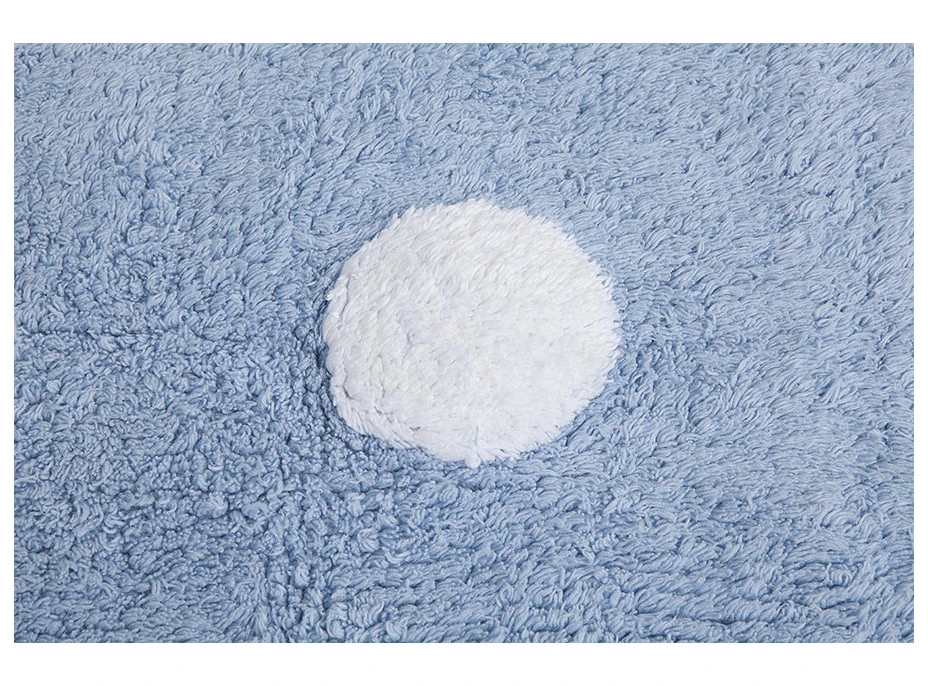 Ručně tkaný kusový koberec Polka Dots Blue-White