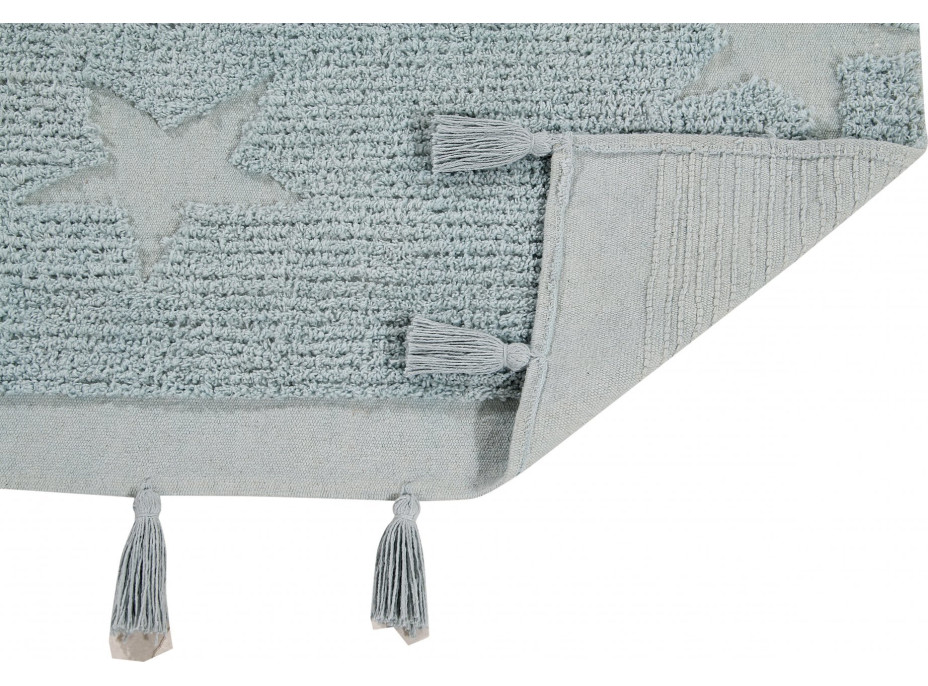 Ručně tkaný kusový koberec Hippy Stars Aqua Blue