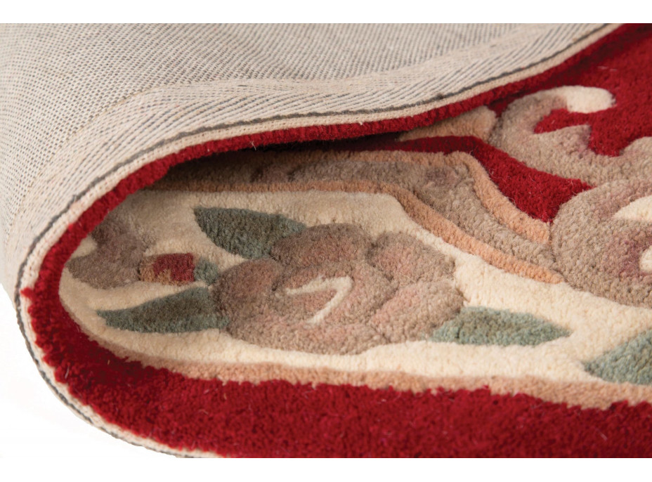 Ručně všívaný kusový koberec Lotus premium Red