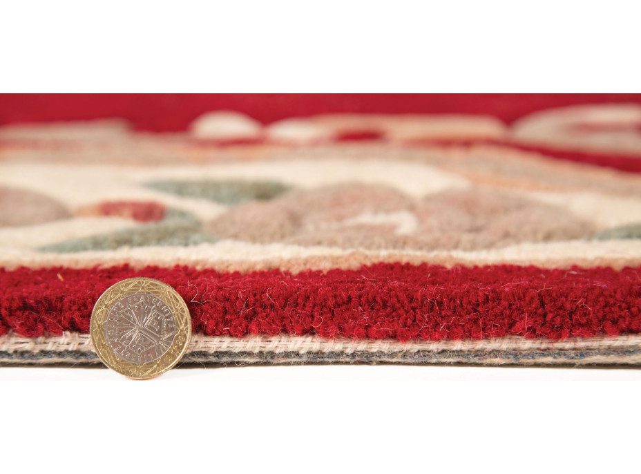 Ručně všívaný kusový koberec Lotus premium Red