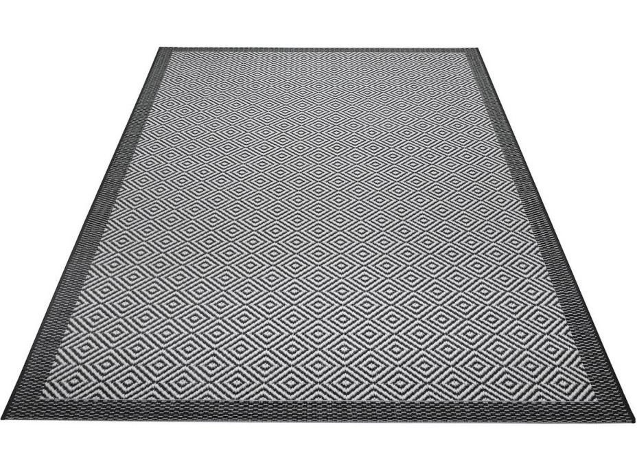Kusový koberec Flatweave 104822 Black/Grey