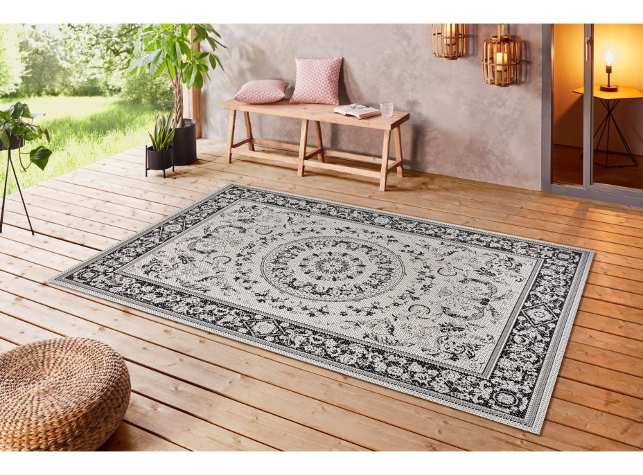 Kusový orientální koberec Flatweave 104812 Cream/Light-brown