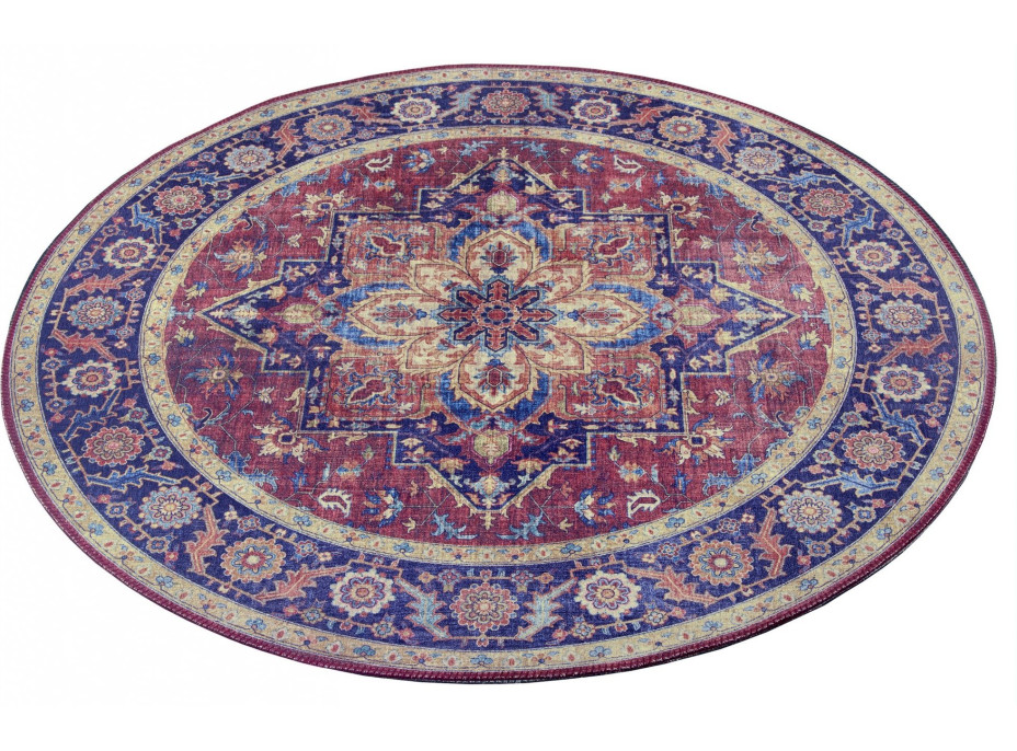 Kusový koberec Asmar 104000 Plum/Red circle