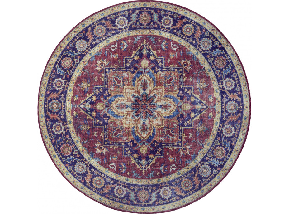 Kusový koberec Asmar 104000 Plum/Red circle