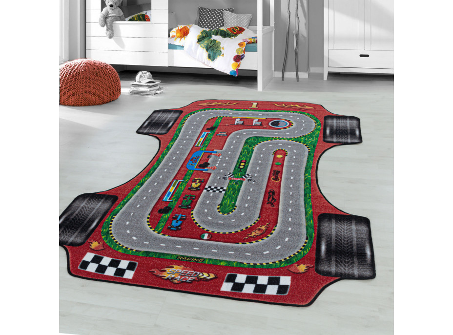Dětský kusový koberec Play 2907 red