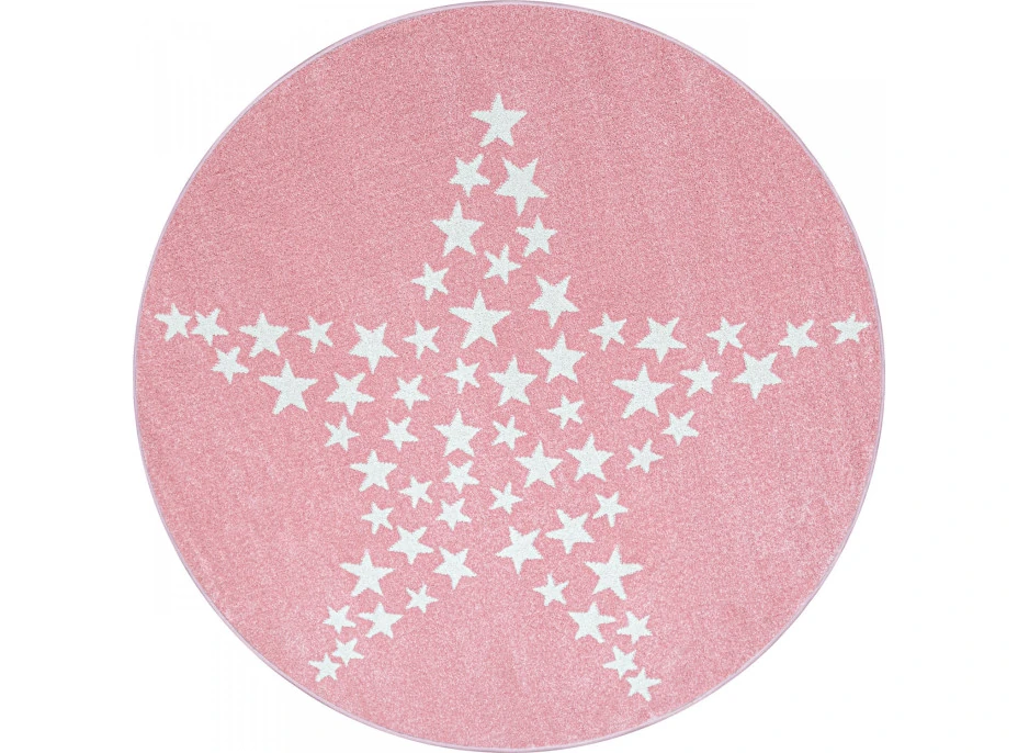 Dětský kusový koberec Bambi 870 pink circle