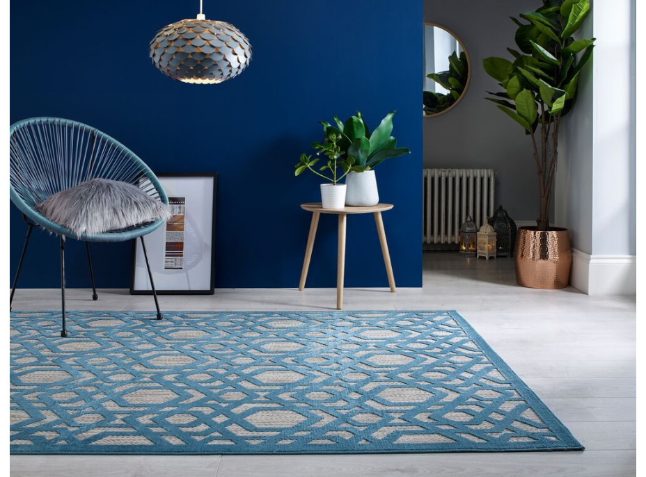 Kusový koberec Piatto Oro Blue