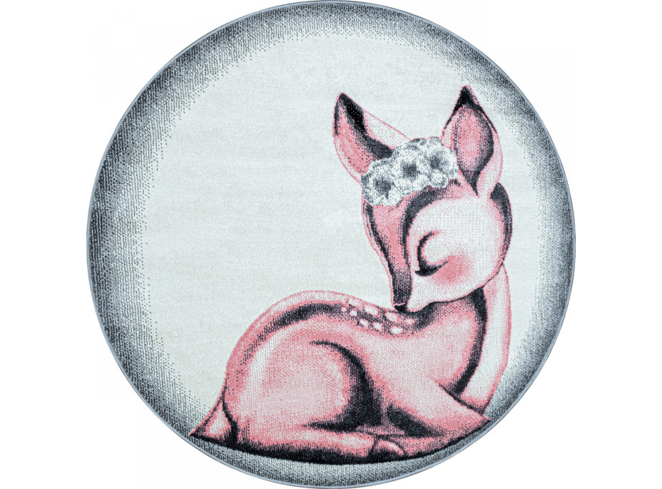 Dětský kusový koberec Bambi 850 pink circle
