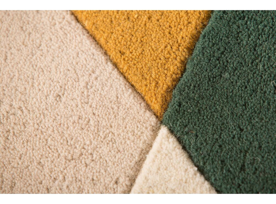 Ručně všívaný kusový koberec Illusion Prism Green/Multi circle