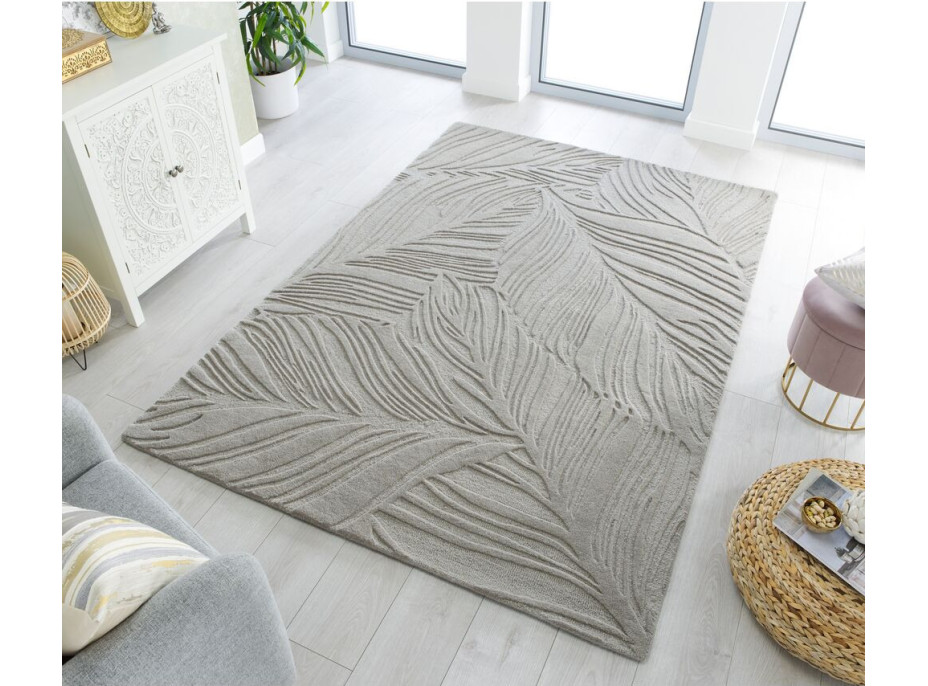 Kusový koberec Solace Lino Leaf Grey