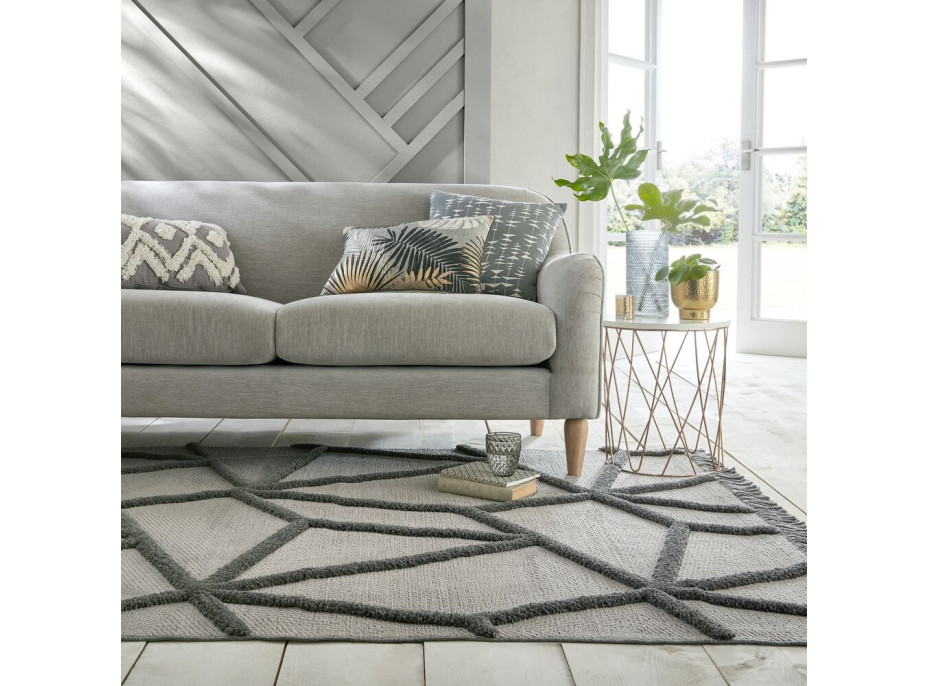 Kusový koberec Yasmin Flatweave Safi Grey