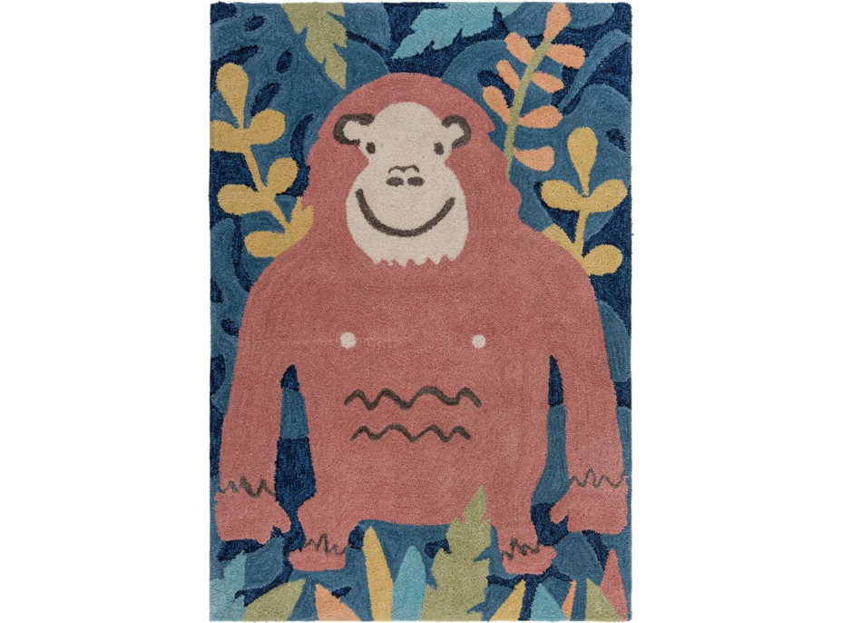 Kusový koberec Zest Kids Jungle Monkey Brown/Multi