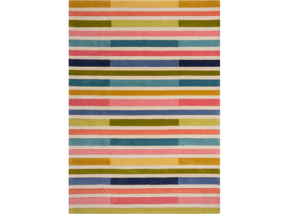 Ručně všívaný kusový koberec Illusion Piano Pink/Multi
