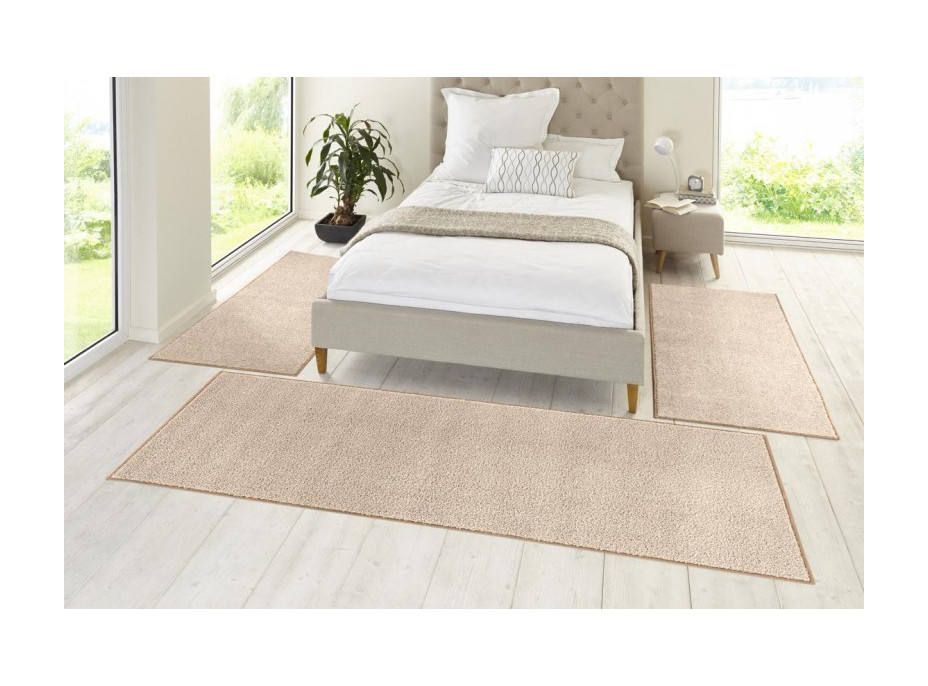 3 dílná kobercová sada Pure 102662 taupe/Creme