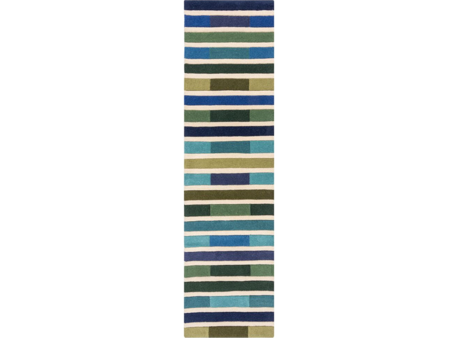 Ručně všívaný kusový koberec Illusion Piano Green/Multi