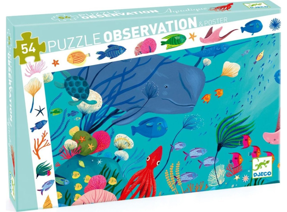 DJECO Puzzle Observation: Mořský svět 54 dílků