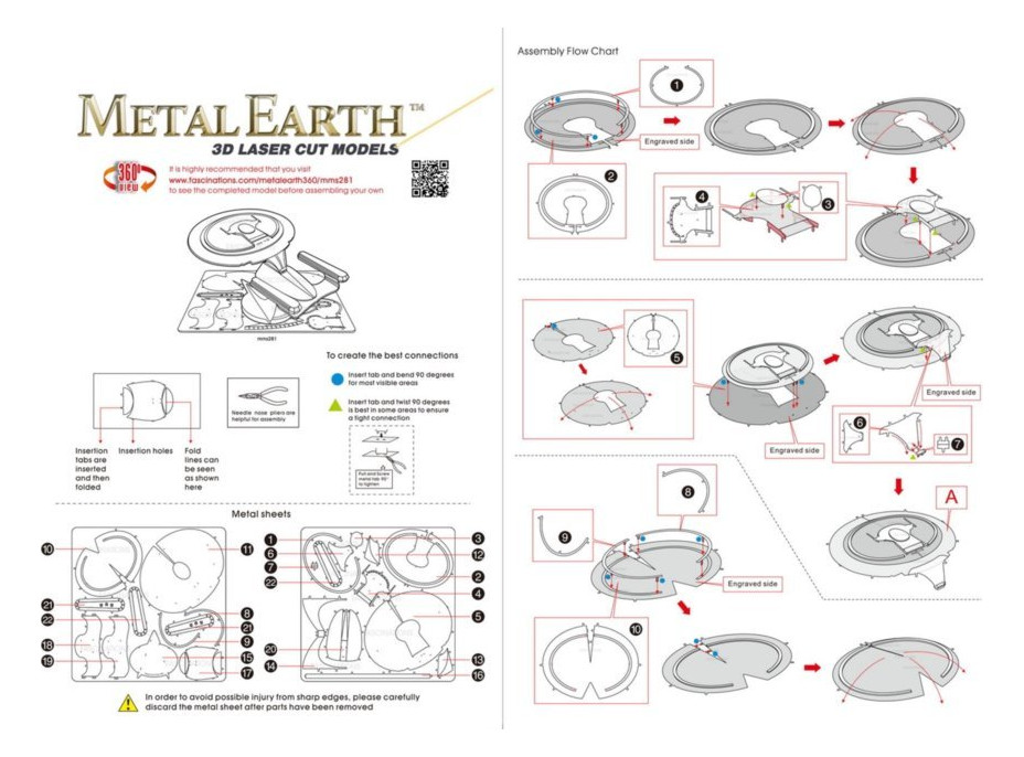 METAL EARTH 3D puzzle Star Trek: U.S.S. Enterprise NCC-1701-D