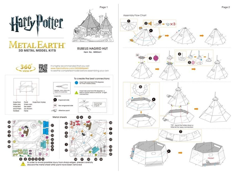 METAL EARTH 3D puzzle Harry Potter: Hagridova chýše