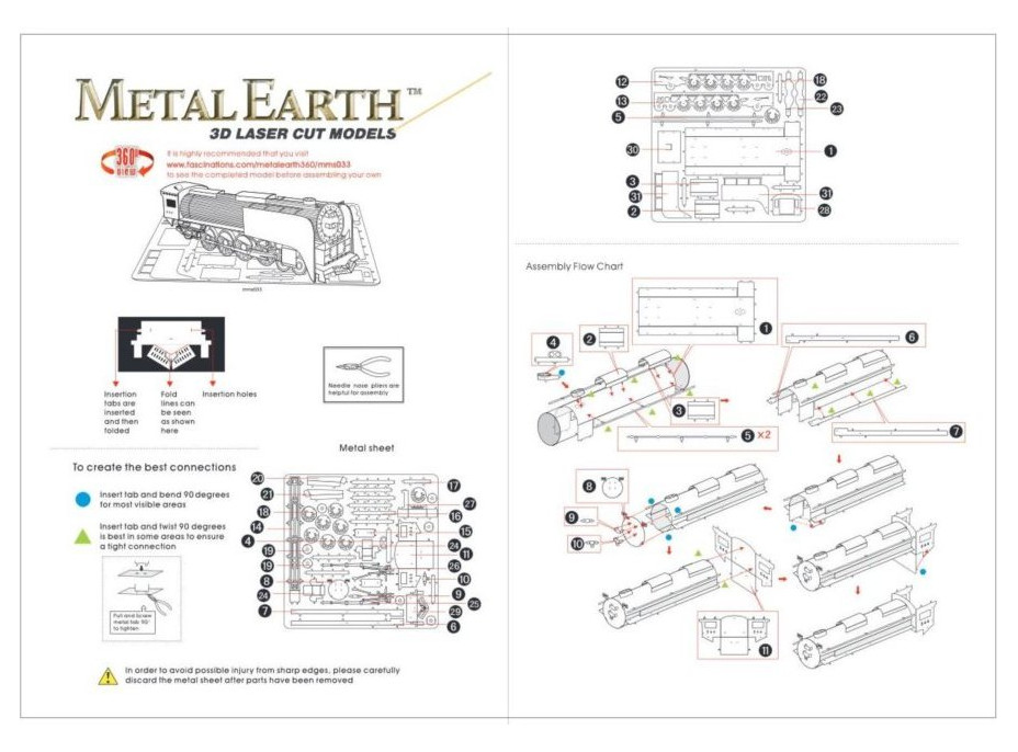 METAL EARTH 3D puzzle Parní lokomotiva