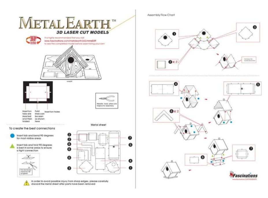 METAL EARTH 3D puzzle Ptačí budka