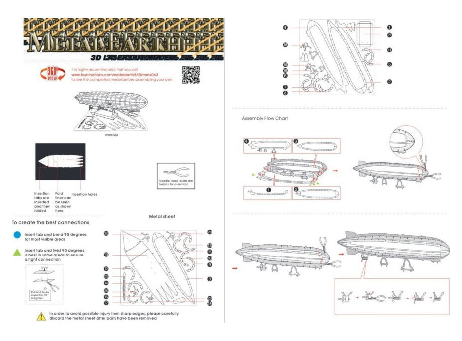 METAL EARTH 3D puzzle Vzducholoď Graf Zeppelin