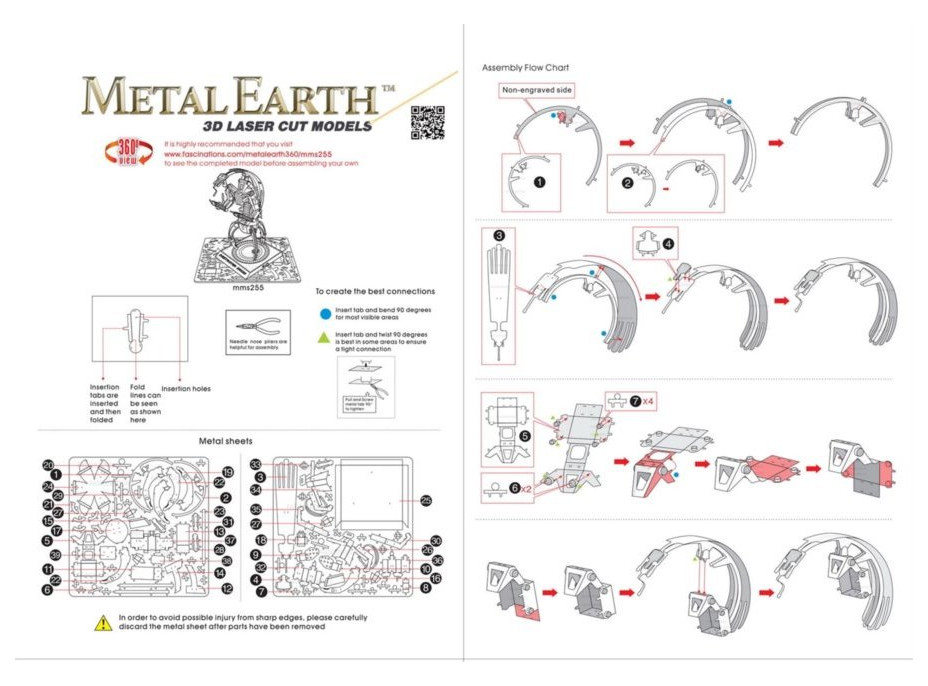 METAL EARTH 3D puzzle Star Wars: Destroyer Droid