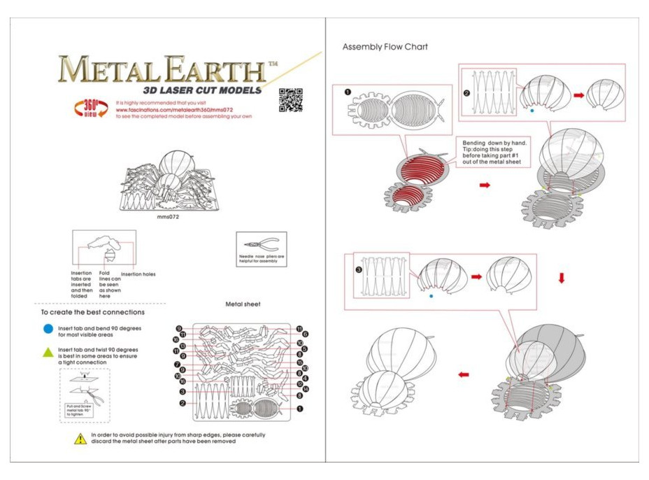 METAL EARTH 3D puzzle Tarantule